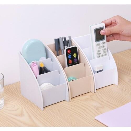 1PC New Trapezoid Remote Control Frame Organizer Remote Control Bracket Mobile Phone Holder Stand Makeup Storage Case Desk Decor