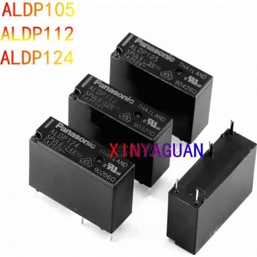 1PCS 100% new original Relays ALDP105 ALDP112 ALDP124 DC5V / 12V / 24V 4Pin 5A 250V can replace relay G5NB-1A-E HF46F