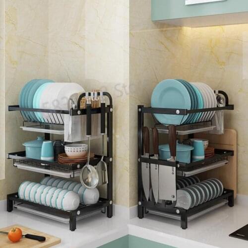 304 Stainless Steel Cupboard Rack, Drain Rack, Kitchen Storage Rack, Dish, Plate, Knife, Utensil, Chopsticks Storage Box