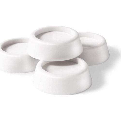 4Pcs Washing Machine Antivibration Pads Washing Machine Stabilizer-Anti-Walk Dryer Washer Vibration Pads White
