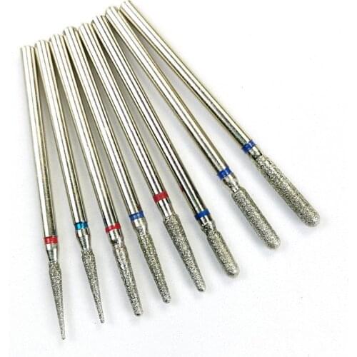 8pcs Diamond Nail Drill Bit set Rotate Burr Milling Cutter Bits For Manicure Electric Nail Drill Accessories Nail Tools