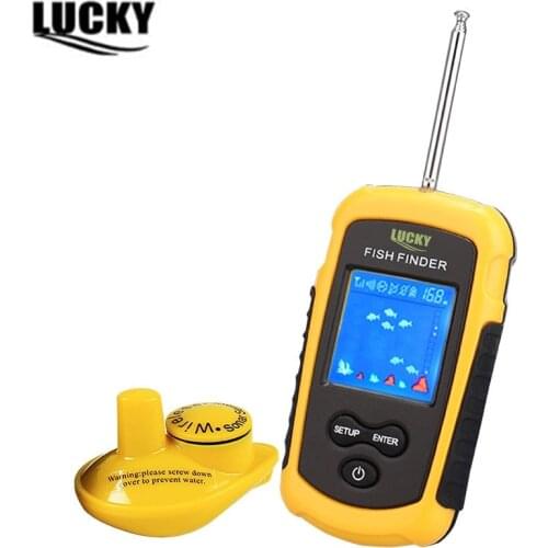Free Shipping Fishfing Alarm Fish Fnder 120M Portable Sonar Sensor LCD Wireless Fish Finder Fishing lure Echo Sounder Fishing