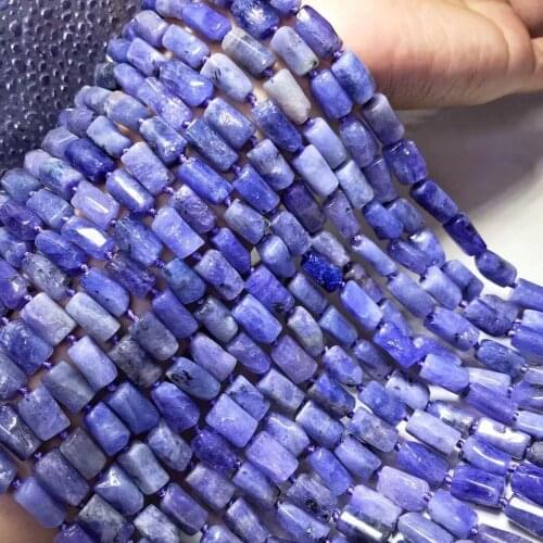 Loose beads SAPPHIRE CLUE pillar 7*10mm14inch for DIY jewelry making FPPJ wholesale nature