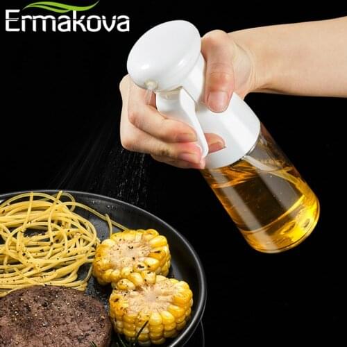 ERMAKOVA 210ml Olive Oil Spray Sprayer Dispenser Soy Sauce Vinegar Bottle for Grilling BBQ Salad Bread Baking Kitchen Tool