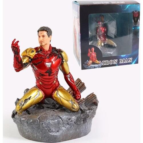 Marvel Avengers Endgame Final Battle Resin Statue Ironman Super Hero Iron Man MK85 Kneeling&Snapping GK Figure