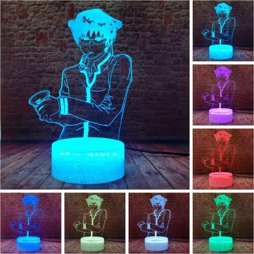 Cool Saiki Kusuo Model 3D Illusion LED Colors Change Desk Lamp The Disastrous Life of Saiki Kusuo action & toy figures