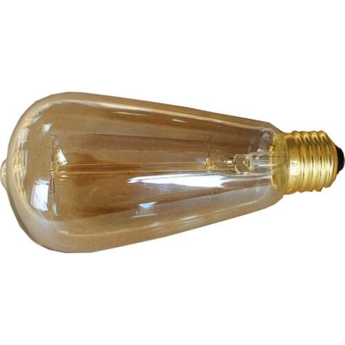 40W E27 220-240V Edison Light Bulb, Retro Yellow Light W-filament Bulb Coffee House Decor Industrial Style Lamp