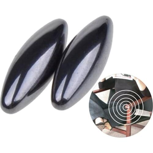 2Pcs Magnetic Therapy Health Stress Relief Ferrite Rugby Beads Hand Massager