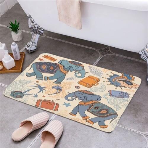 Elephant Entrance Door Floor Mat Door Mat Non-Slip Foot Pad Home Welcome Carpet For Hallway Bath Kitchen Doormat