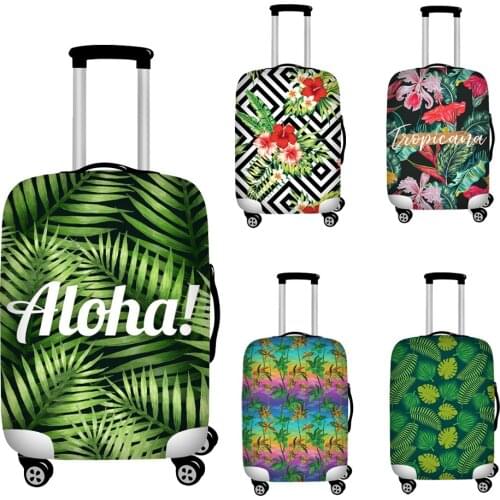 Nopersonality Tropical Plants Elastic Luggage Protective Cover, Suitable18-32 Inch , Trolley Case Travel Suitcase Dust Covers