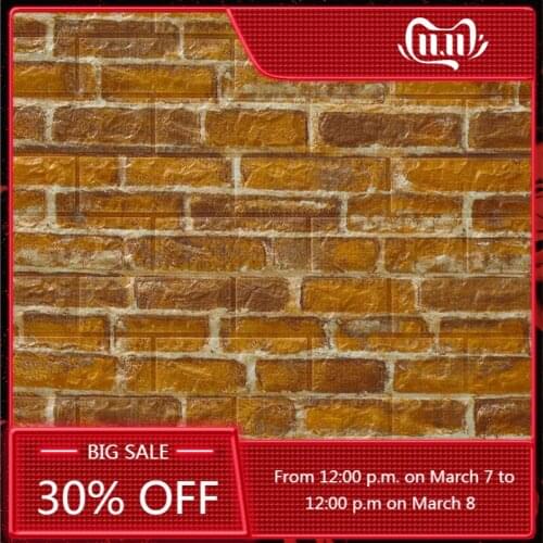 2020 New 3D Brick Wall Stickers Wallpaper Decor Foam Waterproof Wall Covering Wallpaper for Kids Living Room DIY Background