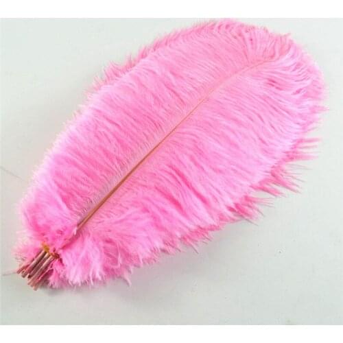 50Pcs/Lot Pink Ostrich feather for jewelry making 15-70cm Feathers Ostrich Plumes Wedding Feather Decoration Carnaval Assesoires