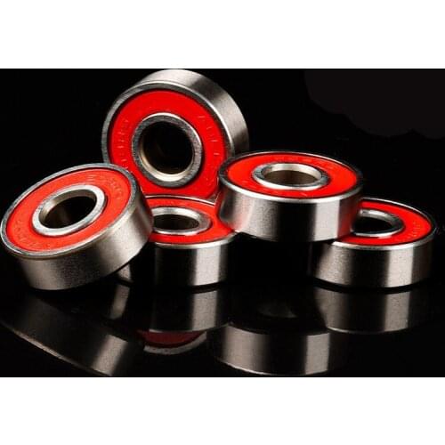 10Pcs Hot Red Bearings For ABEC 9 Stainless Steel High Performance Roller Skate Scooter Skateboard Wheel Bearings Wholesale