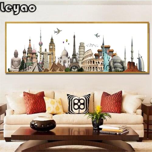 Full,5d,Diamond Embroidery,Large,diy,Diamond Painting,City Symbol/New York/Paris/London image,Stitch Cross,Mosaic picture