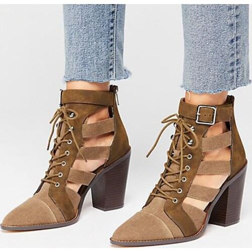 Shoes Women Sandals High Heels Ladies Shoes Hollow Pointed Toe Tacones Mujer Casual Spring Summer Shoes