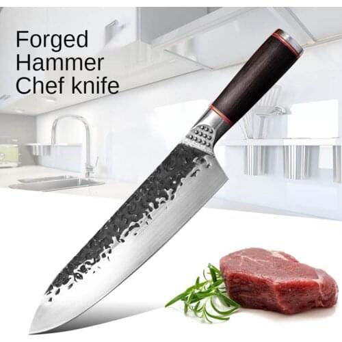 Chef Knife Forged Stainless Steel Kitchen Knives Meat Cleaver Cutter Slicer Cuchillos De Cocina Profesionales
