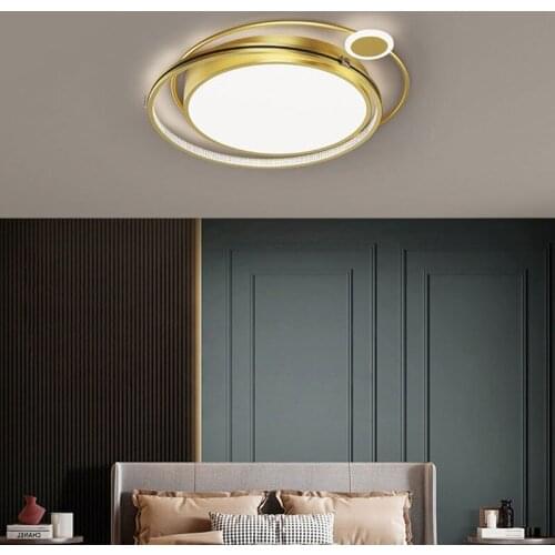 Nordic Black Gold LED Ceiling Lights for Bedroom Living Dining Room Kitchen Hallway Home Decoration Modern Interior Luminaires