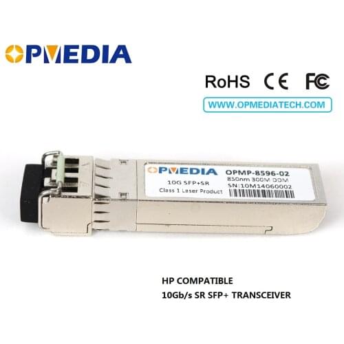 HP Compatible 10GBASE-SR transceiver,10G 850nm 300m SFP+ optical module with duplex LC connector and DDM function ,MMF