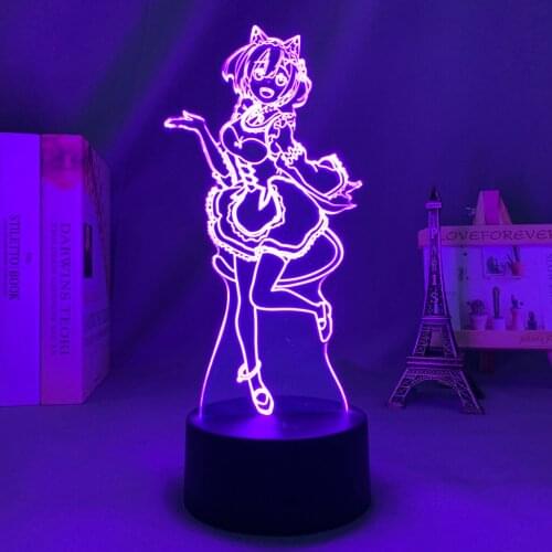 Manga Led Light Re Zero Starting Life In Another World for Bedroom Decor Night Light Gift Acrylic Anime 3d Lamp Room Decor
