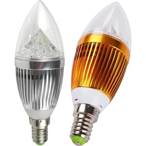 LED candle light E14 9W 12W 15W dimmable 110V 220V Led bulb lamp cool white / warm white spotlight LED LIGHTIG Silver/Golden