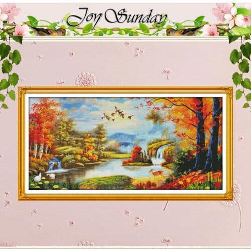 Good luck (1) Patterns Counted Cross Stitch 11CT 14CT Cross Stitch Set Wholesale Scenery Cross-stitch Kit Embroidery Needlework