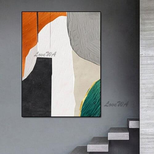 Home Decoration Wall Art Painting Handmade Color Abstract Oil Painting Modern Painting Picture On Canvas For Bedroom Unframed