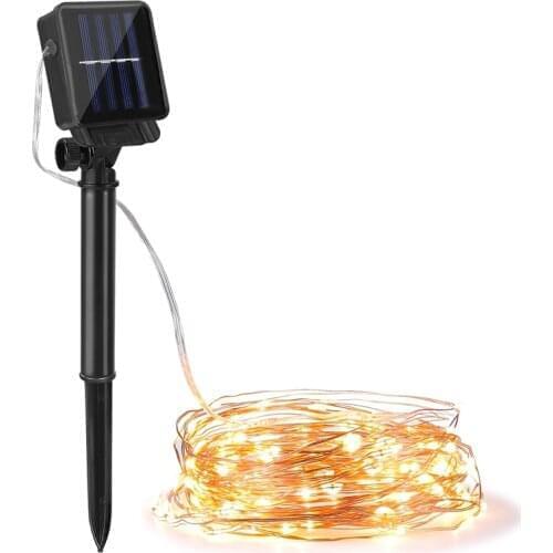Solar String Fairy Lights 8 modes 10M 20M 30M Waterproof Outdoor Garland Solar Power Lamp Christmas For Garden Street Decoration