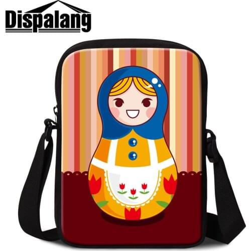 Dispalang Vintage Mini Messenger Bag for Girl Pretty Sling Crossbody Bags Fashion Chest Shoulder Postal Design Russia Style