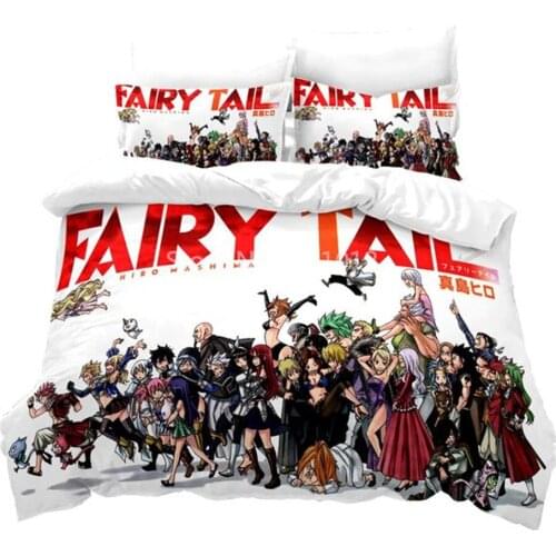 Japanese Anime Bedding Set Super Soft Duvet Cover with Pillowcase 3 PCS 3D Printed Suit for Teenager Boys Birthday Gifts