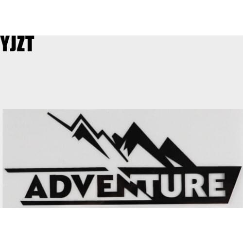 YJZT 16X6.1CM ADVENTURE Vinyl Decal Car Sticker Modern Art Fashion Cartoon Black/Silver 4C-0131