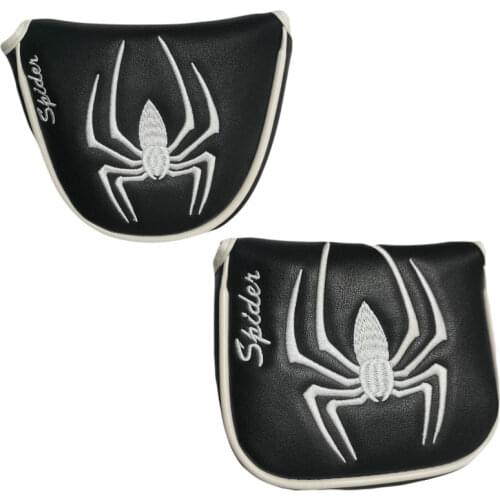 Mallet Golf Putter Headcover Putters Head Cover PU Select Fastback Covers Magnet Sticker Spider