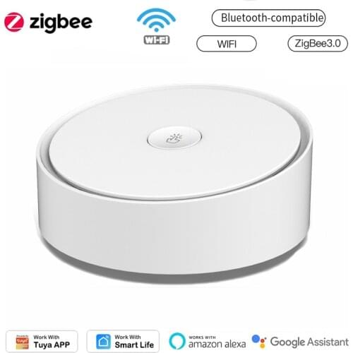 Zigbee 3.0 WiFi Bluetooth 3 Mode Multi-protocol Communication Gateway,Support Tuya Smart Life APP Work with Alexa Google Home