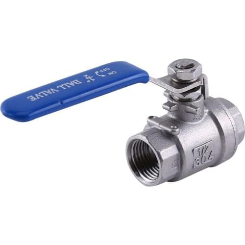 1/2'' DN15 NPT Full Port 304 Stainless Steel Type L Mountin Pad Ball Valve Vinyl Handle WOG1000