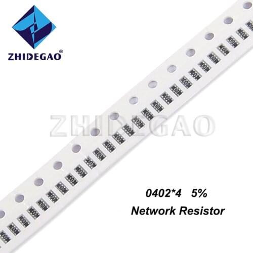 100pcs 0402*4 8P4R 2*4P SMD Network Resistor array 5% 0 ~ 1M 1 10 22 47 100 220 330 470 1K 2.2K 4.7K 10K 22K 47K 100K 220K 470K