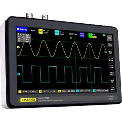 1013D dual channel digital touch panel oscilloscope 100M bandwidth 1GS sampling rate