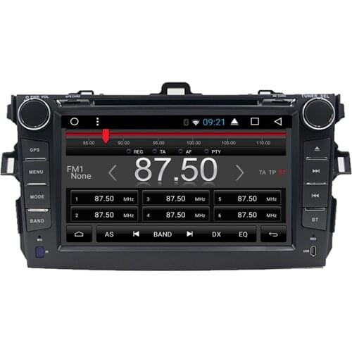 2 din 1024*600 android 8.1 in dash car dvd player radio gps video head unit For Toyota corolla 2007-2011