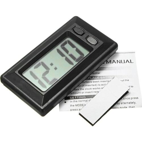 2018 New Ultra-thin LCD Digital Display Car Vehicle Dashboard Clock with Calendar Display Mini Portable Automobile Accessories
