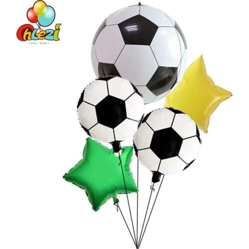 5pcs 22 inch 4D Football balloons birthday party decorations kids toys 18 inch Football Foil balloon Adult bar Helium Globos
