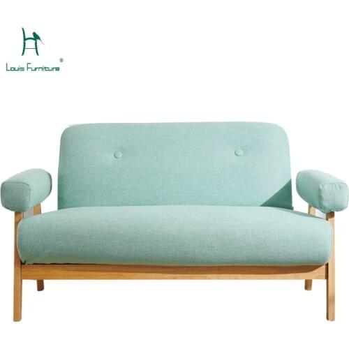 Louis Fashion Living Room Sofas Small Apartment Simple Modern Nordic Single Double Balcony Lazy