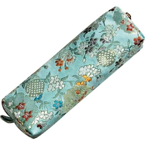 Retro pencil cases flower material escolar estojo etui piornik trousse stationery school supplies embroidery kawaii pencil case