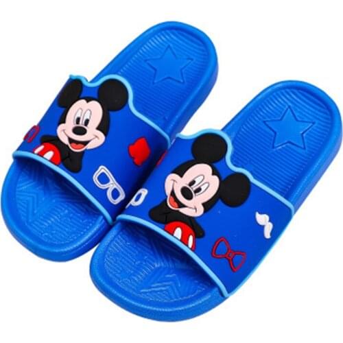 2021 Disney childrens shoes baby slippers summer cartoon Mickey indoor anti-skid boys and girls baby cool Minnie slippers