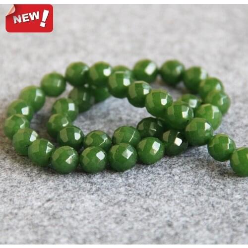 Hot New Necklace&Bracelet 10mm Natural Green Aventurine Round DIY Created Stone Faceted Beads 15inch Jewelry Making wholesale