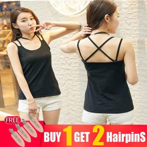 Beautiful back summer Korean version of camisole womens spring or summer all-match vests Slim bottoming comfortable camisole