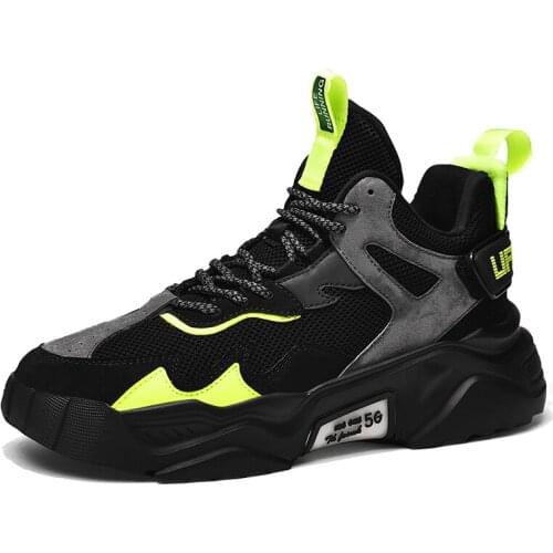 Stylish Running Men Shoes High Top Mens Sneakers Lace Up Sporty Man Shoes Comfortable Mans Sneaker Gym Jogging Athletic Trainer