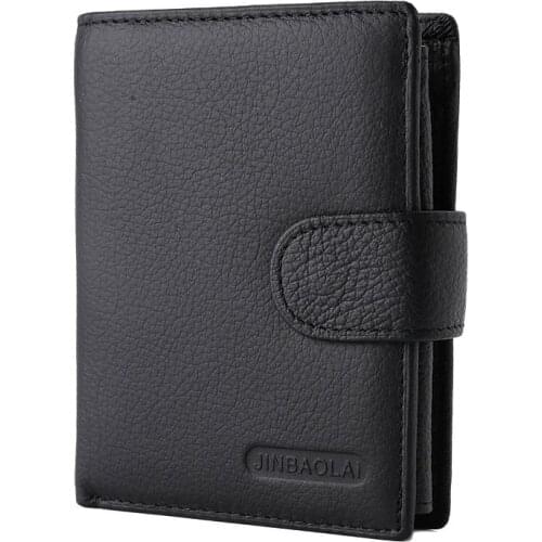 Fashion men wallet genuine leather wallet men with coin pocket short wallet hasp design coin pocket driver license holder wallet