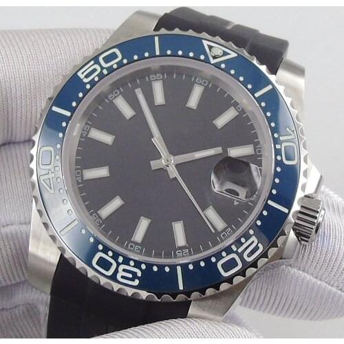 40mm Sterile grey Dial Sapphire Glass Luminous Ceramic Bezel MIYOTA 8215 Automatic Movement Mens Watch