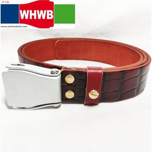 Dark brown Crocodile 2019 Hot fashion men & women belts leather Aluminun airplane pin buckle waist belt jeans belt waistband