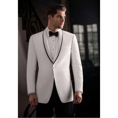 Mens Wedding Dress suits Prom Clothing White Groom Tuxedos Mens Wedding Dress suits Prom Clothing (Jacket+pants+tie)