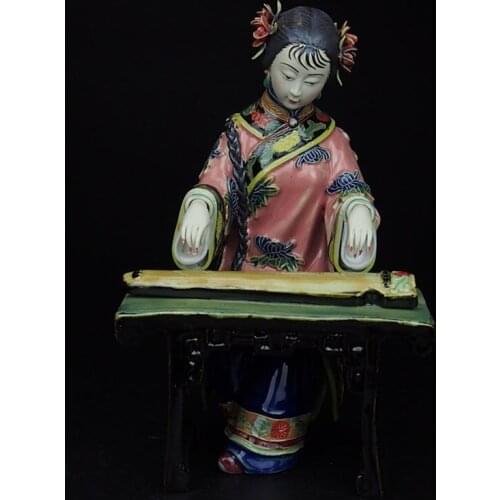 Folk Art Porcelain Ceramic Traditional Chinese Fair Lady Figurine Collection Vivid and Elegant Handcraft for Gift SYX039