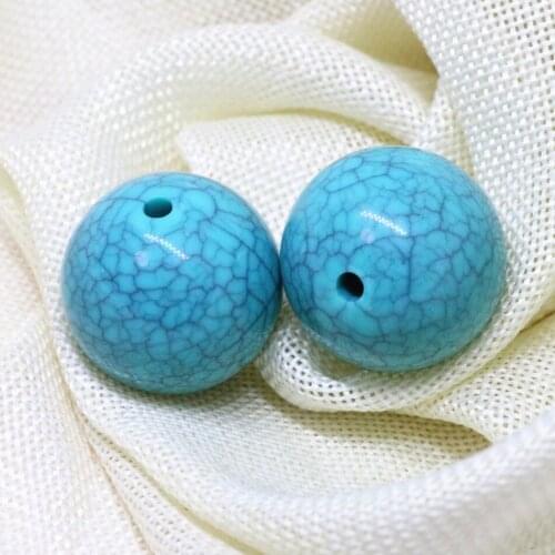 New arrival 3pcs blue veins round ball pendant synthetic lvory imitation beeswax beeswax high quality jewelry making 30mm B1880